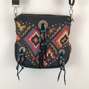 Montana West Boho Western Concealed Carry Beaded Rhinestone Crossbody